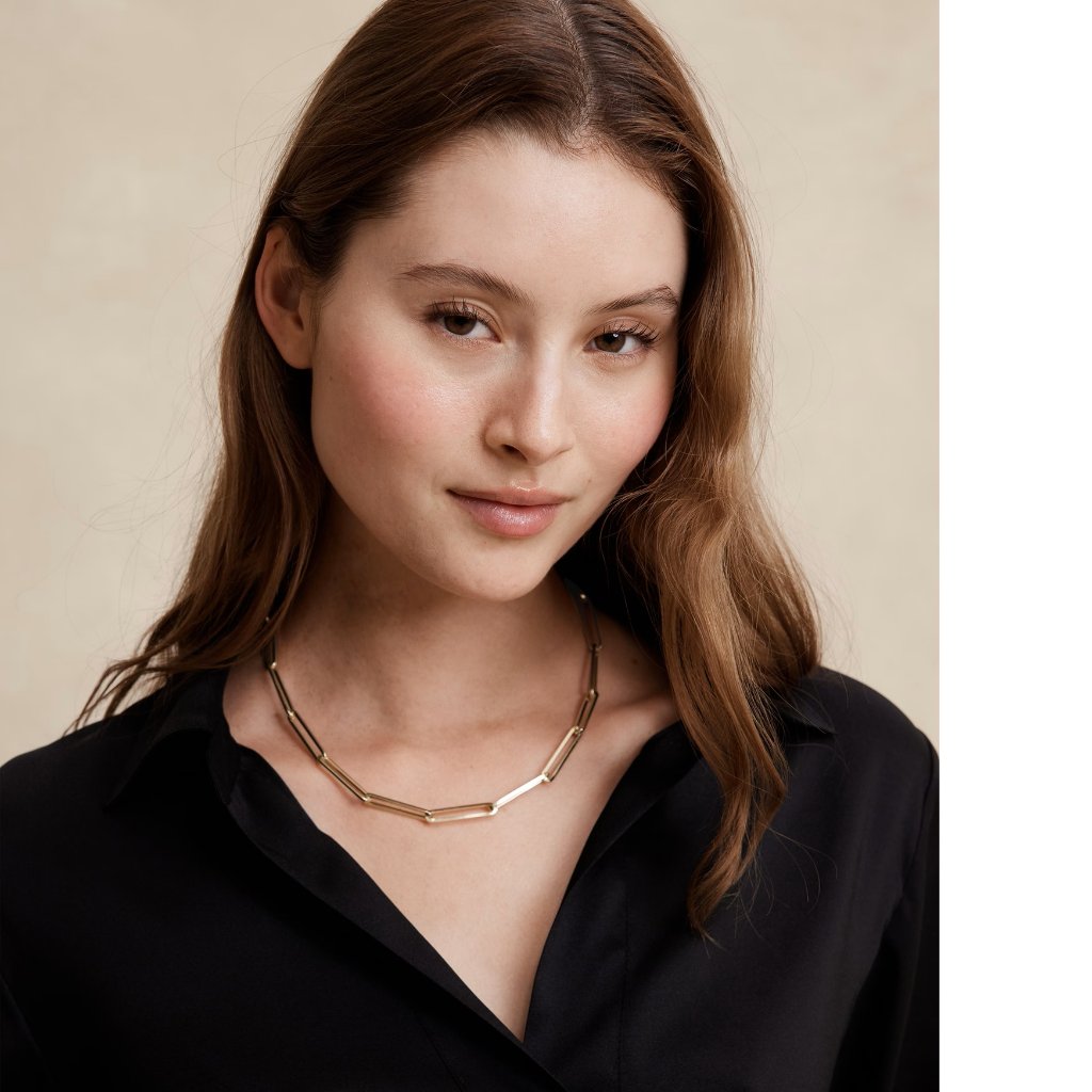 Banana Republic Paperclip Chain Necklace 30$